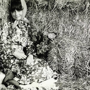 Audrey Hepburn Sitting In Hay Wearing Givenchy by Henry Clarke Audrey Hepburn Sitting In Hay Wearing Givenchy by Henry Clarke