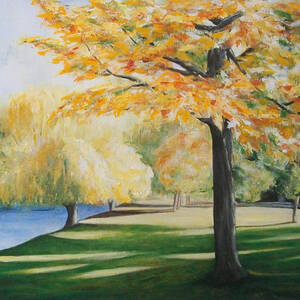 Autumn at Lake Explanade by Jane See