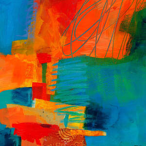 Blue Orange 2 by Jane Davies