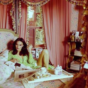 Diane Von Furstenberg In Her Bedroom by Horst P. Horst