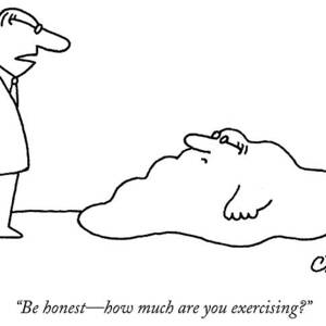 Doctor To Patient Who Appears To Be A Blob by Charles Barsotti Doctor To Patient Who Appears To Be A Blob by Charles Barsotti