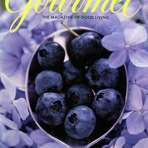 Gourmet Magazine Cover Blueberries On Silver Spoon by Jim Franco