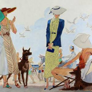 Illustration Of Women In Beachwear by Jean Pages Illustration Of Women In Beachwear by Jean Pages