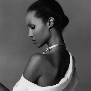 Iman Wearing A Necklace by Francesco Scavullo