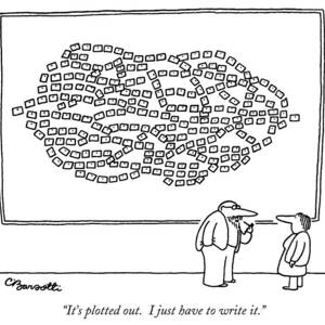 It's Plotted Out. I Just Have To Write It by Charles Barsotti It's Plotted Out. I Just Have To Write It by Charles Barsotti