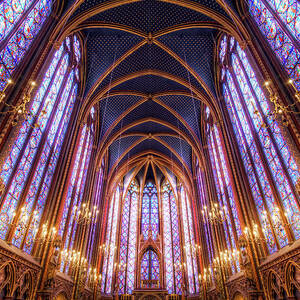 La Sainte-chapelle Upper Chapel, Paris by Joe Daniel Price