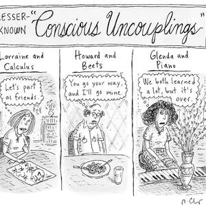 Lesser-known 'conscious Uncouplings Three Panels by Roz Chast Lesser-known 'conscious Uncouplings Three Panels by Roz Chast