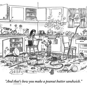 Little Girl Handing A Little Boy A Sandwich by Tom Cheney Little Girl Handing A Little Boy A Sandwich by Tom Cheney