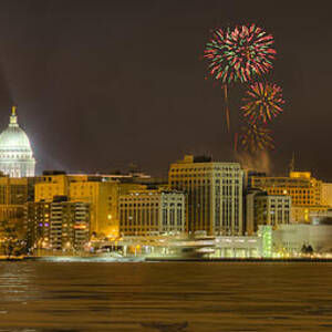 Madison Skyline New Years Eve by Steven Ralser Madison Skyline New Years Eve by Steven Ralser