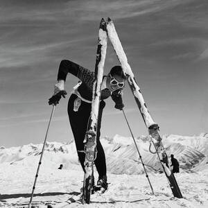 Marian Mckean With Skis by Toni Frissell Marian Mckean With Skis by Toni Frissell
