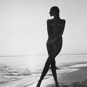 Marisa Berenson At A Beach by Arnaud de Rosnay Marisa Berenson At A Beach by Arnaud de Rosnay