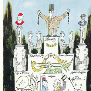 New Yorker January 17th, 1959 by Saul Steinberg
