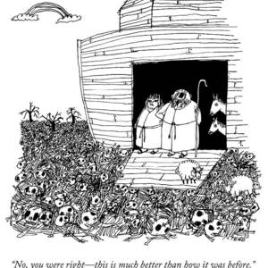 Noah, Speaking Upward To Heaven, Exits The Ark by Edward Steed