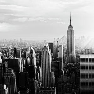 Nyc Skyline.black And White by Lisa-blue Nyc Skyline.black And White by Lisa-blue