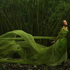 Pacific Islander Woman In Flowing Green by Colin Anderson Productions Pty Ltd Pacific Islander Woman In Flowing Green by Colin Anderson Productions Pty Ltd