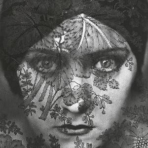 Portrait Of Gloria Swanson Behind Lace by Edward Steichen