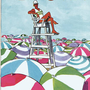 Sea Of Umbrellas by Charles Saxon