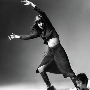 Serge Gainsbourg At The Foot Of Jane Birkin by Bert Stern