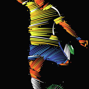 Soccer Player Running To Kick The Ball by Dimitrius Ramos