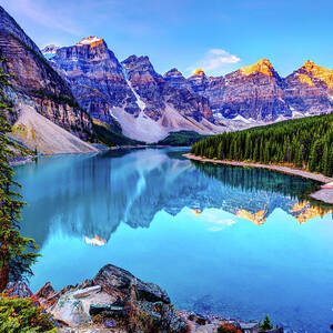 Sunrise At Moraine Lake by Wan Ru Chen Sunrise At Moraine Lake by Wan Ru Chen