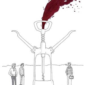 Three Men In Berets Drill Into The Ground by Charlie Hankin