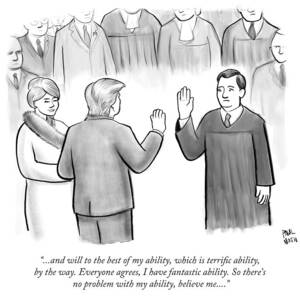 Trump Being Sworn Into Office by Paul Noth