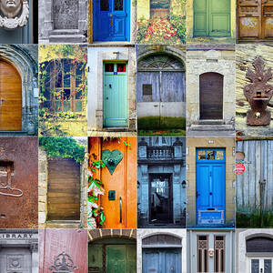 Twenty Four French Doors Collage by Georgia Clare