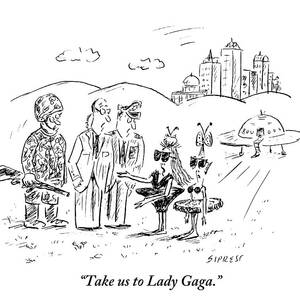 Two Aliens, Dressed In Tutus, Hair Bows by David Sipress Two Aliens, Dressed In Tutus, Hair Bows by David Sipress