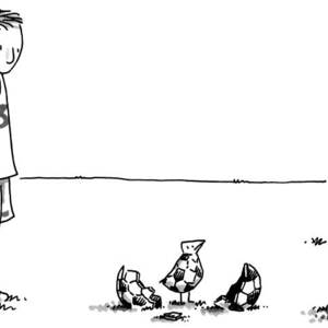 Two Boys On A Soccer Team Look Down At The Ground by Shannon Wheeler Two Boys On A Soccer Team Look Down At The Ground by Shannon Wheeler