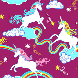 Unicorn Fantasy Pattern, Childrens by Dudi-art Unicorn Fantasy Pattern, Childrens by Dudi-art