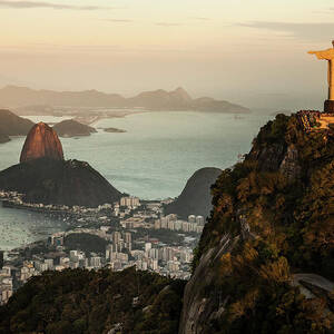 View Of Rio De Janeiro At Sunset by Christian Adams View Of Rio De Janeiro At Sunset by Christian Adams