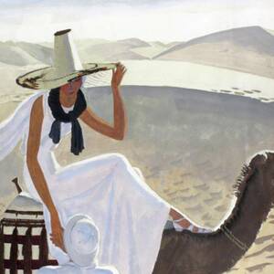 Vogue Cover Featuring A Woman Riding A Camel by Pierre Mourgue