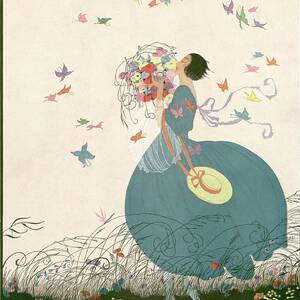 Vogue Cover Featuring Carrying A Bouquet by Helen Dryden Vogue Cover Featuring Carrying A Bouquet by Helen Dryden