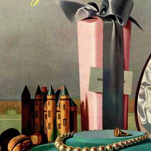 Vogue Cover Illustration Of Holiday Gifts by Pierre Roy