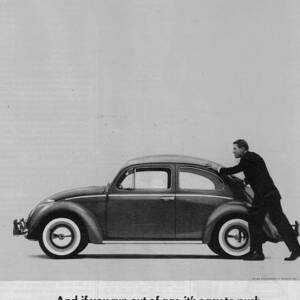 VW Beetle Advert 1962 - And if you run out of gas it's easy to push by Georgia Clare VW Beetle Advert 1962 - And if you run out of gas it's easy to push by Georgia Clare