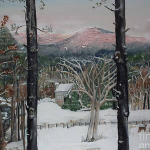 Winter - Cabin - Pink Knob by Jan Dappen Winter - Cabin - Pink Knob by Jan Dappen