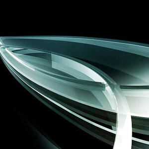 Abstract Curved Lines, Leaf Shape by Ralf Hiemisch Abstract Curved Lines, Leaf Shape by Ralf Hiemisch