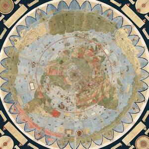 Antique Maps - Old Cartographic maps - Flat Earth Map - Map of the World by Studio Grafiikka