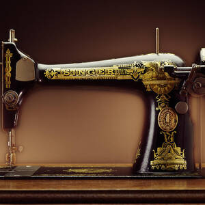 Antique Singer Sewing Machine by Kelley King