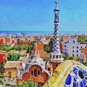 Barcelona, Parc Guell - 13 by AM FineArtPrints