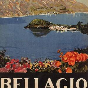 Bellagio, Italy - Centro Lago Di Como - Retro travel Poster - Vintage Poster by Studio Grafiikka