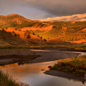Golden Sunset In Lamar Valley by Adam Jewell Golden Sunset In Lamar Valley by Adam Jewell
