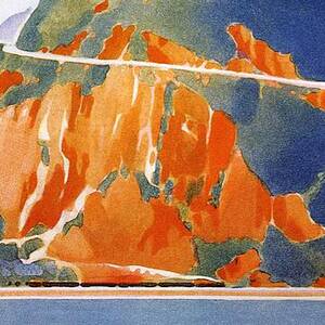 Hudson River - New York Central Lines - Railway, Railroad - Retro travel Poster - Vintage Poster by Studio Grafiikka
