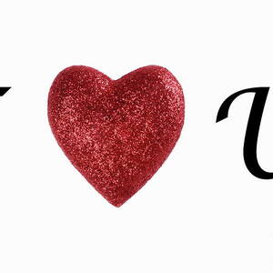 I love you sign on white background by Sami Sarkis Photography