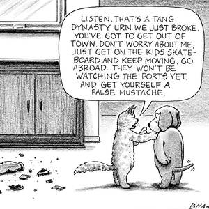 Listen thats a Tang Dynasty urn we just broke by Harry Bliss