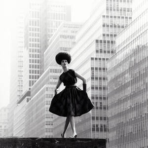 Model Wearing Lilly Dache Hat In New York City by Horst P Horst