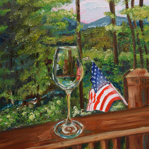 Star Spangled Wine - Fourth of July - Blue Ridge Mountains by Jan Dappen Star Spangled Wine - Fourth of July - Blue Ridge Mountains by Jan Dappen