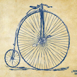Penny-Farthing 1867 High Wheeler Bicycle Vintage by Nikki Marie Smith