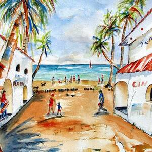 Playa del Carmen by Carlin Blahnik CarlinArtWatercolor