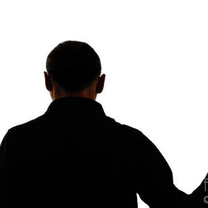 Silhouette of man holding rose by Sami Sarkis Photography